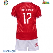 Danmark Victor Kristiansen #17 Hjemmedraktsett Barn EM 2024 Kortermet (+ Korte bukser)